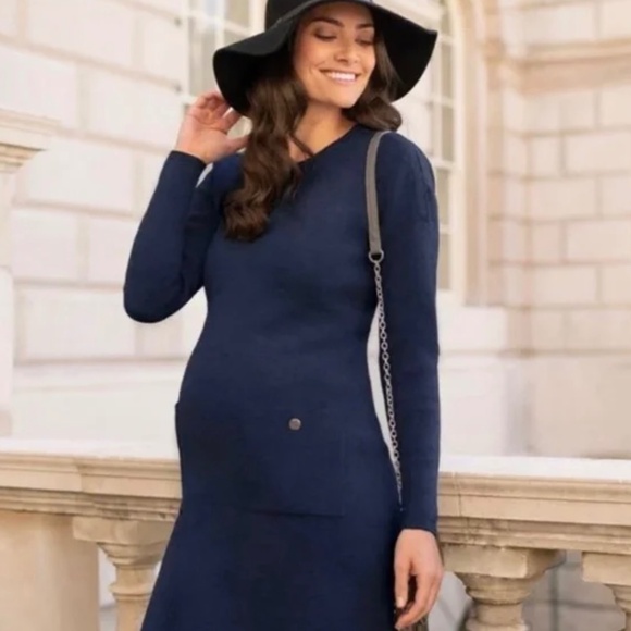 NEW Seraphine Knitted maternity and nursing dress with pockets - Picture 1 of 4